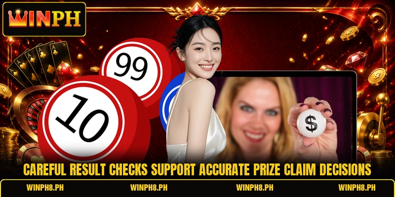 Careful result checks support accurate prize claim decisions Careful result checks support accurate prize claim decisions