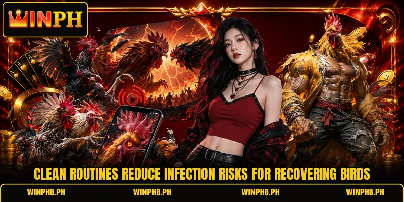 Clean routines reduce infection risks for recovering birds Clean routines reduce infection risks for recovering birds