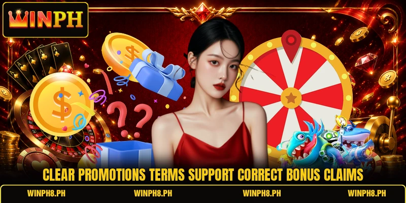 Clear promotions terms support correct bonus claims Clear promotions terms support correct bonus claims