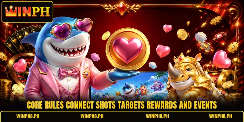 Core rules connect shots targets rewards and events