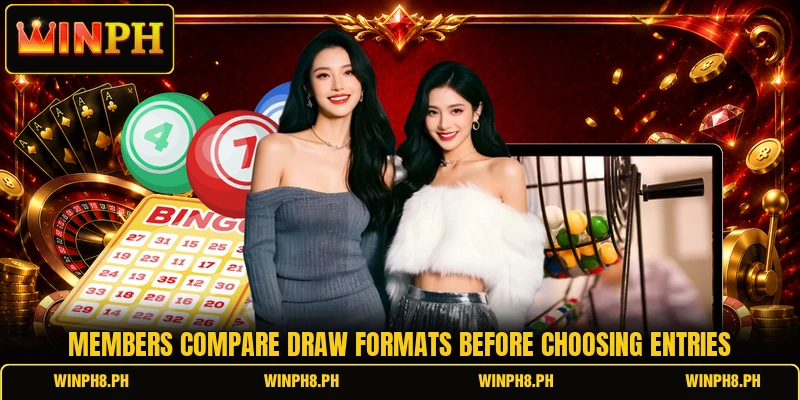 Members compare draw formats before choosing entries Members compare draw formats before choosing entries
