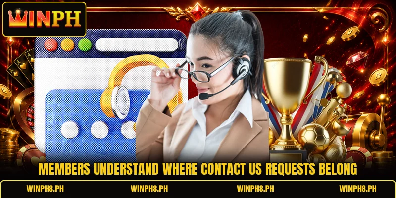 Members understand where contact us requests belong Members understand where contact us requests belong