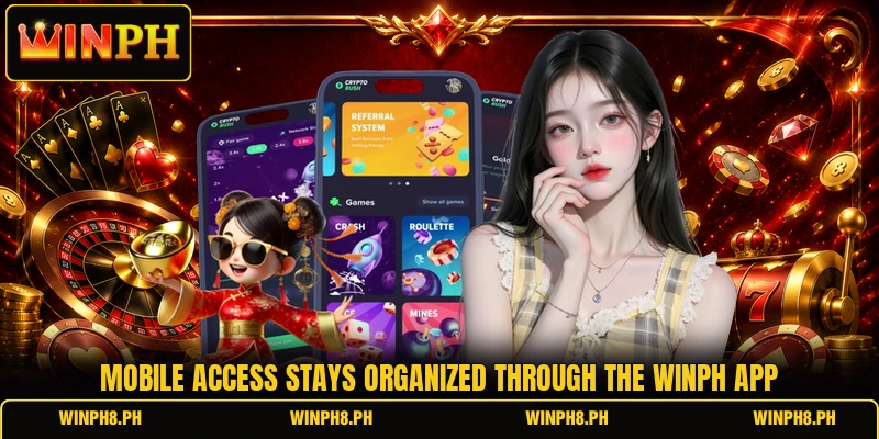 Mobile access stays organized through the WINPH app Mobile access stays organized through the WINPH app