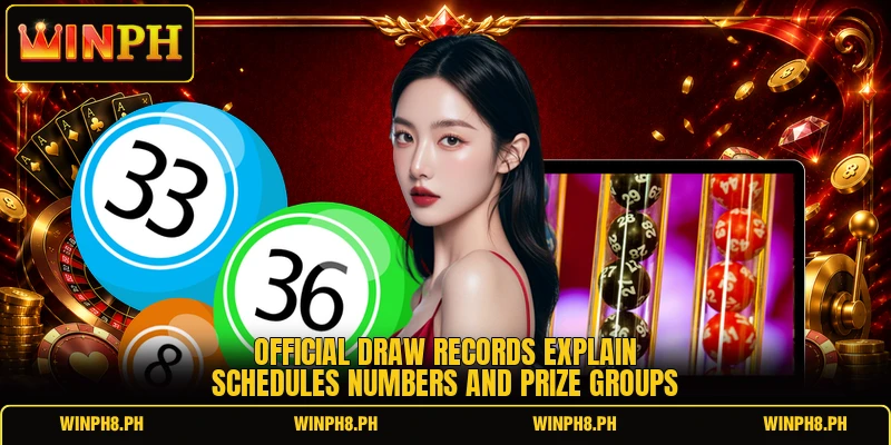 Official draw records explain schedules numbers and prize groups