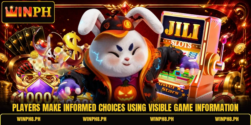 Players make informed choices using visible game information Players make informed choices using visible game information