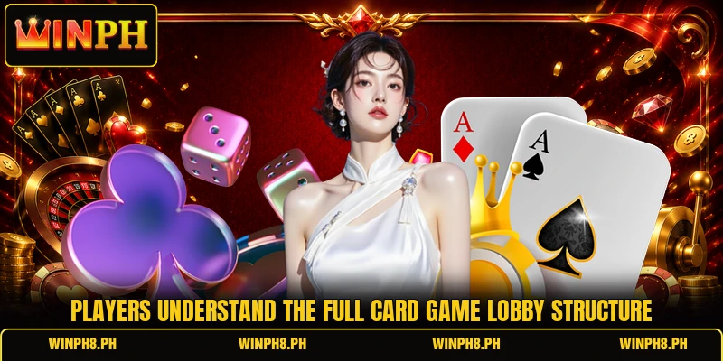 Players understand the full card game lobby structure