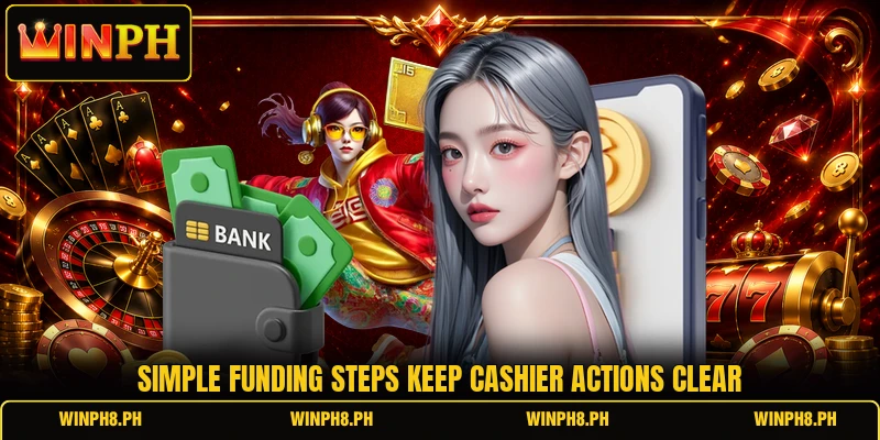 Simple funding steps keep cashier actions clear Simple funding steps keep cashier actions clear