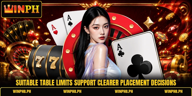 Suitable table limits support clearer placement decisions